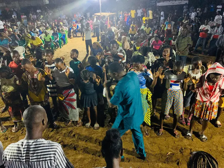 Pastor Samuel Teaching at the Crusade 